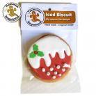 Christmas Pudding Iced Biscuit