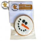 Christmas Snowman Iced Biscuit